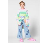 Billieblush Girls Heart Wide Leg Jeans, Blue, Size Age: 5 Years Blue
