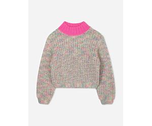 Billieblush Girls Knitted Jumper in Multicolour - White - 4 Yrs
