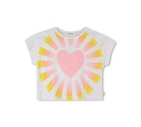 Billieblush Girls Sequin Heart Short Sleeve T-Shirt, White, Size Age: 8 Years White