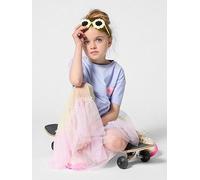 Billieblush Girls Tiered Mesh Overlay Dress, Blue, Size 6 Years Blue