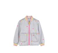 Billieblush heart-motif bomber jacket - Grey 2-3-4