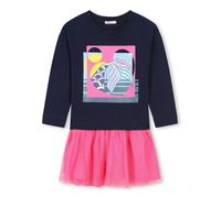 Billieblush logo-print cotton dress - Blue 2-12