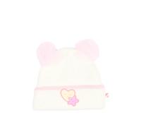 Billieblush pom-pom heart-patch beanie hat - Neutrals 40-44-48