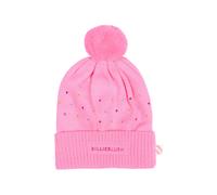 Billieblush rhinestone-embellished faux-fur pompom beanie hat - Pink 40-42-44-50-52-54