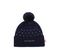 Billieblush rhinestone-embellished pompom beanie hat - Blue 40-42-44-50-52-54-56