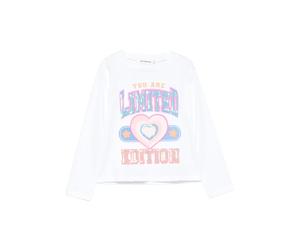 Billieblush sequin-embellished heart T-shirt - White 2-3-4-5-8-10-12