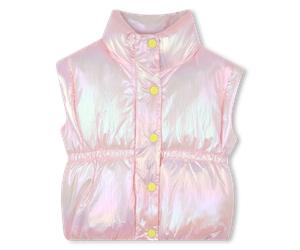 Billieblush - Sleeveless Down Jacket - Peach - Girl - 12 Years