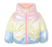 Billieblush - Tricolor Hooded Down Jacket - Peach - Girl - 4 Years