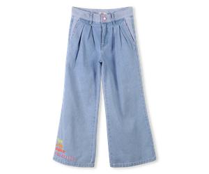 Billieblush - Wide Embroidered Cotton Jeans - Double Stone+bleach - Girl - 4 Years