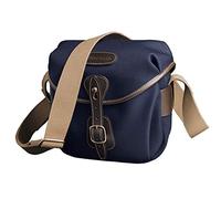 Billingham Hadley Digital Canvas Bag Navy Blue/Chocolate Leather Edges