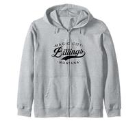 Billings Montana Magic City for Men Women. Zip Hoodie
