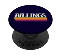 Billings Montana Retro Graphic - Billings MT PopSockets Adhesive PopGrip