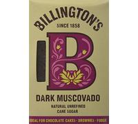 Billington's Dark Muscovado Natural Unrefined Cane Sugar, 500 g, Pack of 10
