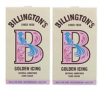 Billington's Natural Golden Icing Unrefined Cane Sugar (500g) - Pack of 2