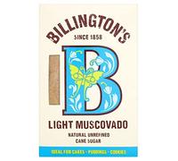 Billington's Natural Light Muscovado Unrefined Cane Sugar (500g) - Pack of 2