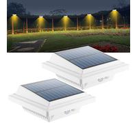 BILLION DUO 40 LED Motion Sensor Solar Lights Outdoor, IP65 Waterproof Level, Wide Angle Illumination, 120° PIR Motion Detector, Gutter Lights with Rechargeable Battery for Garden,Fence,Wall(2 PCS)