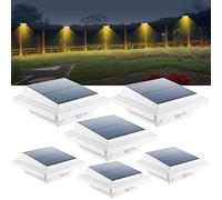 BILLION DUO 40 LED Solar Lights Outdoor, PIR Motion Sensor Security Lights, Solar Powered Gutter Lights, IP65 Waterproof, White Wall Lamp Warm Light for Garden,Fence,Wall(6 PCS)