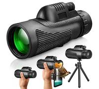 BILLION DUO 40x60 Monocular Telescope High Power, Handheld Telescope with Smartphone Holder & Adjustable Tripod & Portable Bag for Bird Watching Camping Travelling