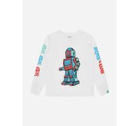 Billionaire Boys Club Boys Robot Long Sleeve T-Shirt in White - White - 10 Yrs