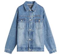 Billionaire Boys Club Men's Script Logo Denim Jacket Mid Wash Blue Medium