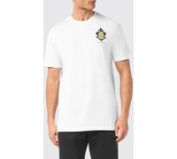 BILLIONAIRE Slim Fit Cotton T-Shirt with Contrast Embroidered Shield - Size: XS - male