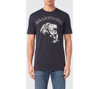 BILLIONAIRE Slim Fit Cotton T-Shirt with Contrast Graphic Logo - Size: M - male