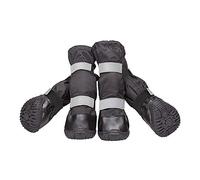 Billionchains 4 PCS Dog Boots Waterproof Dog Shoes with Reflective, Anti-Slip Pet Paw Protectors for Snowy, Rainy and Hot Pavement, Black, Medium