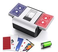 BillionFun Electric Card Shuffler, Automatic card shuffler Machine, 2000mAh Rechargeable | Low Noise, 2s Fast Shuffle, Card Mixer for Poker, UNO, SKIP BO, Blackjack (white)
