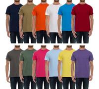BILLIONHATS 12 Pack Plus Size Men's Cotton T-Shirts Bulk Big & Tall, Premium Fitted, Lightweight Classic Short Sleeve Tees, 12 Pack Mixed Assortment, Large