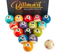 Billmart Premium Billiard Balls Pool Table Accessories 2-1/4" Regulation Size 16 Pool Balls Billiard Set
