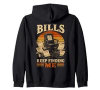 Bills Keep Finding Me Funny Office Chair Zip Hoodie