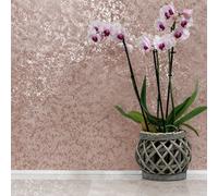 Billtix Rose Gold Metallic Foil Crushed Velvet Wallpaper Textured Vinyl Modern Luxury Feature Wall Bedroom Décor 10M Roll Uk Made.
