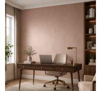 Billtix Rose Gold Wallpaper, Plain Textured Metallic Shimmer Wallpaper For Bedroom, Living Room And Feature Wall, Free Match .