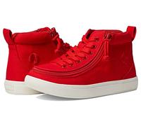 Billy Adaptive Footwear for Kids, High Top Wrap-Around Zipper Closure for Kids with Special Needs and Mobility Issues, Canvas, Red, 11, WDR
