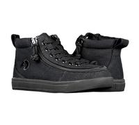 Billy Adaptive Footwear For Kids, High Top Wrap-Around Zipper Closure For Kids with Special Needs And Mobility Issues, Canvas, Black To The Floor, 10, WDR