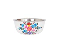 Billy Can Hand-Painted Picnic Snack Bowl - 14.5cm - Cotton Pansy in White Billy Can White