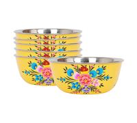 Billy Can Hand-Painted Picnic Snack Bowls - 14.5cm - Buttercup Pansy - Pack of 6 in Yellow Billy Can Yellow