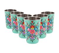 Billy Can BillyCan Picnic Tumblers - 400ml - Mint Pansy - Pack of 6, Green