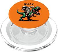 Billy Dabbing Astronaut on a Dinosaur Cartoon PopSockets PopGrip for MagSafe
