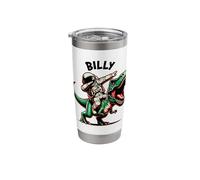 Billy Dabbing Astronaut on a Dinosaur Cartoon Stainless Steel Insulated Tumbler