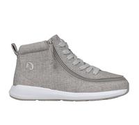 Billy Footwear Goat High Top Trainers for Men, Adaptive Wrap-Around Zipper Closure, Linen Upper, Casual Sneakers, Grey Jersey, UK 7.5