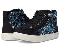 BILLY Footwear Kids Classic DR High II High Tops for Toddlers - Canvas Upper - Lace Up Closure - TPR Outsole, Graffiti Black, 4 UK Child