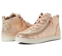 BILLY Footwear Sneaker Lace Mid Top, Rose Gold, 7 Wide