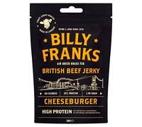 Billy Franks Beef Jerky - High Protein - Healthy Snack - Biltong - Cheeseburger - 10 Packs x 30g