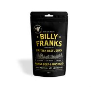 Billy Franks Gluten Free Beef Jerky - High Protein - Healthy Keto Snack - Biltong - Roast Beef & Mustard - 10 Packs x 30g