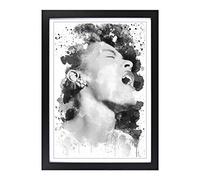 Billy Holiday V3 Framed Print | A2 Black Framed Wall Art | Ready to Hang | Modern Holiday Picture | Living Room Bedroom Lounge Office