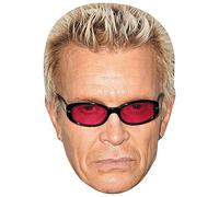 Billy Idol (Pink Glasses) Celebrity Mask, Flat Card Face, Fancy Dress Mask