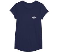 Billy Joel - Big Shot Pocket (White) T-Shirt, Girls, Navy Blue, Small