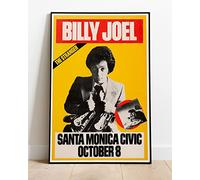 Billy Joel Santa Monica 1977 The Stranger Live Tour Concert Poster :: Huge 36"x24" Poster Print Similar (Slightly Larger) to A1 Size : Retro Reproduction BRING YOUR WALLS TO LIFE !!