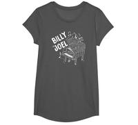 Billy Joel - The Keys T-Shirt, Girls, Asphalt Grey, Medium